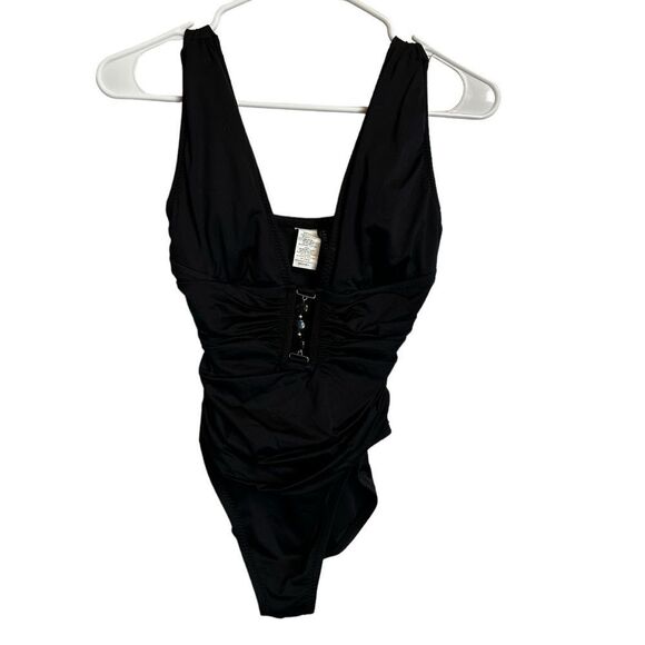 Anne Cole Black One Piece Swimsuit size 6 - Picture 1 of 6